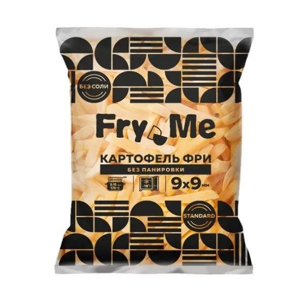 Картофель фри Fry Me Standard 9×9 мм 2,5 кг Картофель фри Fry Me Standard без панировки 9×9 мм 2,5 кг