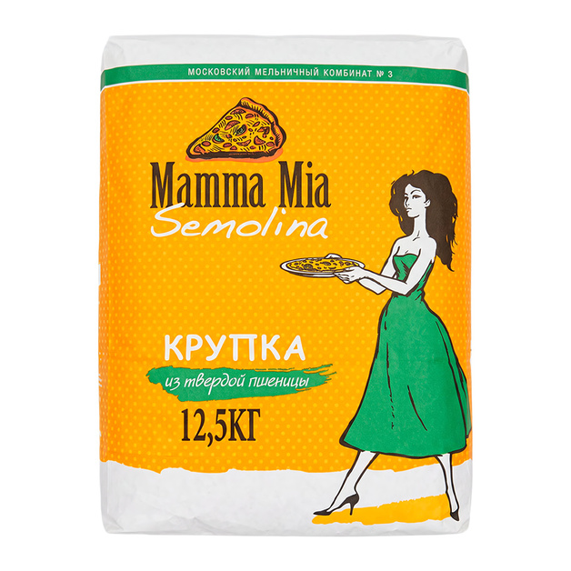 Mamma Mia Semolina 12,5 кг Мука крупка Mamma Mia Semolina из твёрдой пшеницы 12,5 кг